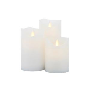 Set de 3 Bougies LED Sille D 7cm à Piles