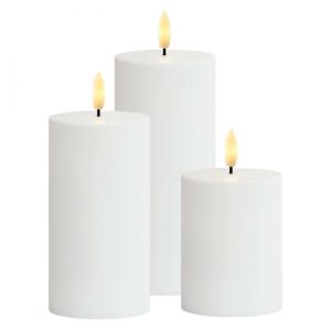 Set de 3 Bougies LED Sille D 7cm Solaire