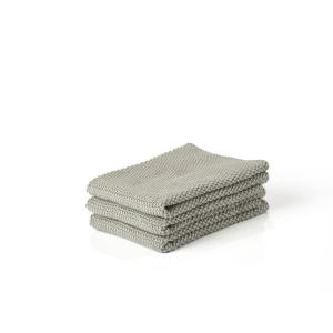 Set de 3 lavettes en coton marron