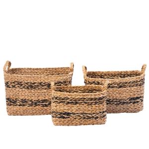 Set de 3 paniers de rangement en jonc de mer