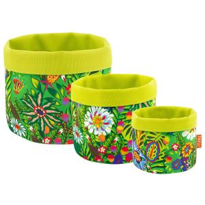 Set de 3 paniers gigognes multi vert polyester 0 x 0 x 0 cm