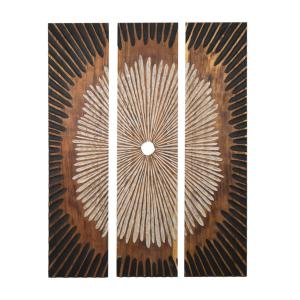 Set de 3 panneaux multicolores H 140 cm