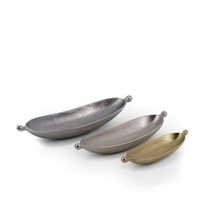 Set de 3 plateaux en aluminium multicolore