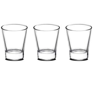 Set de 3 tasses à café en verre 8.5cl