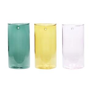 Set de 3 Vases en verre  multicoloré H19