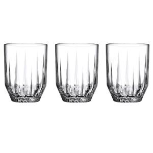 Set de 3 verres à eau en verre transparent 25cl