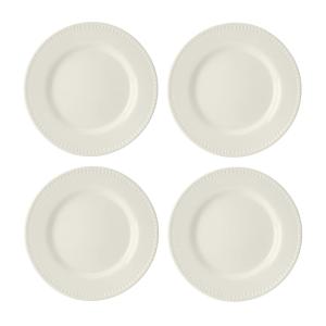 Set De 4 Assiettes D'Appoint En Céramique Blanche