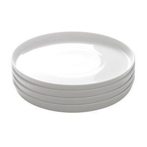 Set de 4 assiettes en porcelaine blanche D26