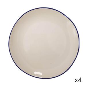 Set de 4 assiettes plates céramique Baltique