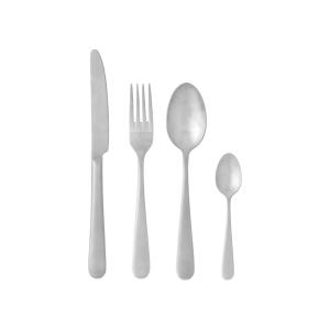 Set de 4 couverts argent en acier inoxydable