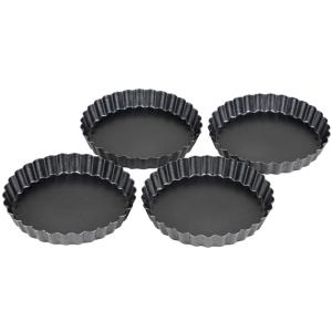 Set de 4 moules à tartelettes 12x12x2cm