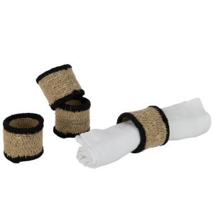 Set de 4 ronds de serviette en herbes marines