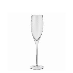 Set de 4 verres à champagne en verre transparent H25