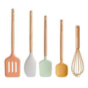 Set De 5 Ustensiles De Cuisine Silicone Multicolore