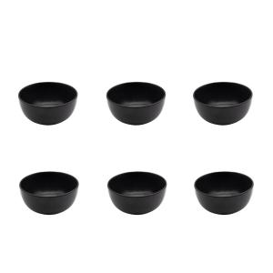 Set de 6 bols en porcelaine noirs