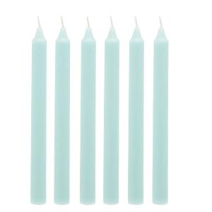 Set de 6 bougies bleues clair H25