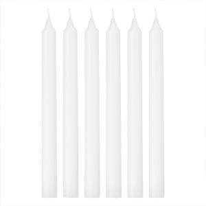 Set de 6 bougies pour chandelier en paraffine blanches H25