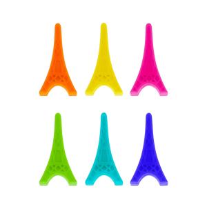 Set de 6 marqueurs de verre  Tower silicone 3 x 2 x 2 cm