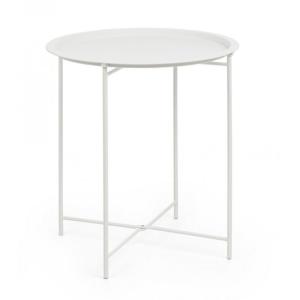 Set de 6 tables basses rondes en acier blanc
