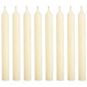Set de 8 bougies pour chandelier beiges longues 2x2x20cm