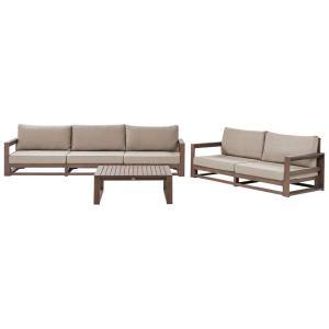 Set de jardin en bois marron 5 Personnes