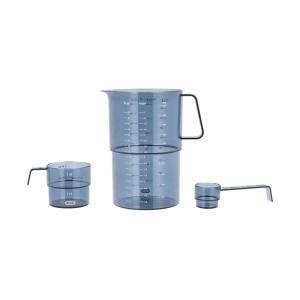 Set de mesure pichet, verre et cuilère bleu pastel