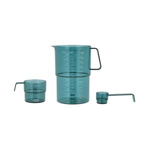 Set de mesure pichet, verre et cuilère vert nordique