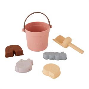 Set de plage rose silicone H21,3xL18x14,8cm
