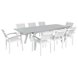 Set de salle à manger d'extérieur 8 personnes en aluminium…