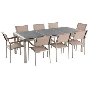 Set de salle à manger8 personnesengranitgris