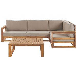 Set de salon 4 personnes en bois d'acacia certifié fsc® mar…