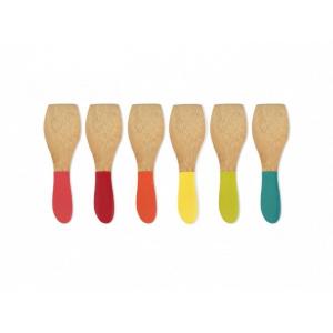 Set de spatules raclette multicolores 12,8x3,9cm