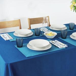 Set de table 100% lin bleu ciel (x2)