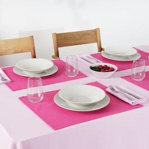 Set de table 100% lin fuchsia (x2)