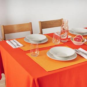 Set de table 100% lin orange clair (x2)