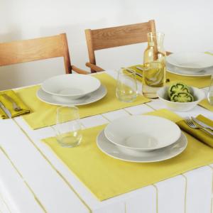 Set de table 100% lin vert clair (x2)