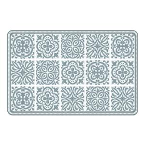 Set de table carreaux de ciment blanc et bleu 43x28cm