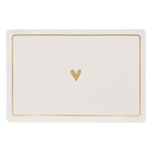 Set de table coeur polyester doré 30 x 45