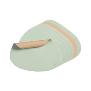 Set de table curve réversible - 6 pièces - rose pâle et ver…
