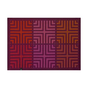 Set de table en coton illusion prune 50 x 36