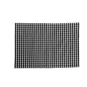 Set de table en coton imprimé vichy noir 35x50