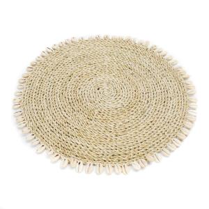 Set de table en herbes de mer et coquillages naturel 38x38…