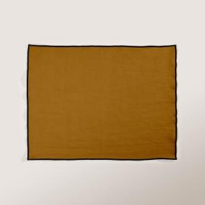 Set de table en lin Bronze et bourdon noir 35x45 cm