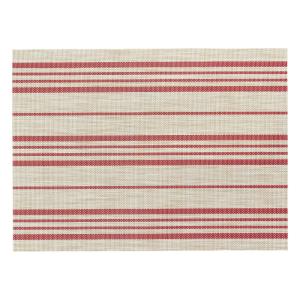 Set de table  en polyester naturel/rouge 33 x 45 cm