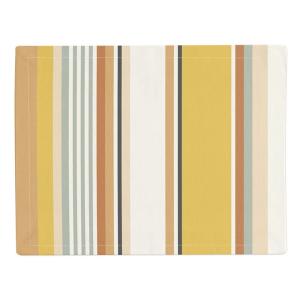 Set de table enduit jaune, bleu, rose