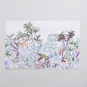 Set de table motifs végétaux multicolores