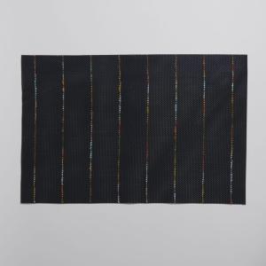 Set de table noir et rayures multicolores