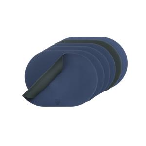 Set de table ovale réversible - 6 pièces - bleu nuit et ant…
