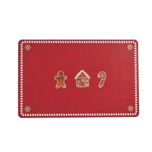 Set de table rectangle à motif biscuit tricolore 28x43