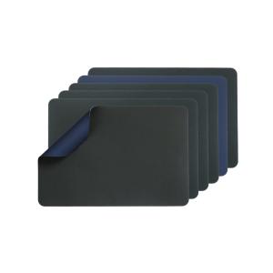 Set de table rectangulaire réversible - 6 pièces - bleu et…